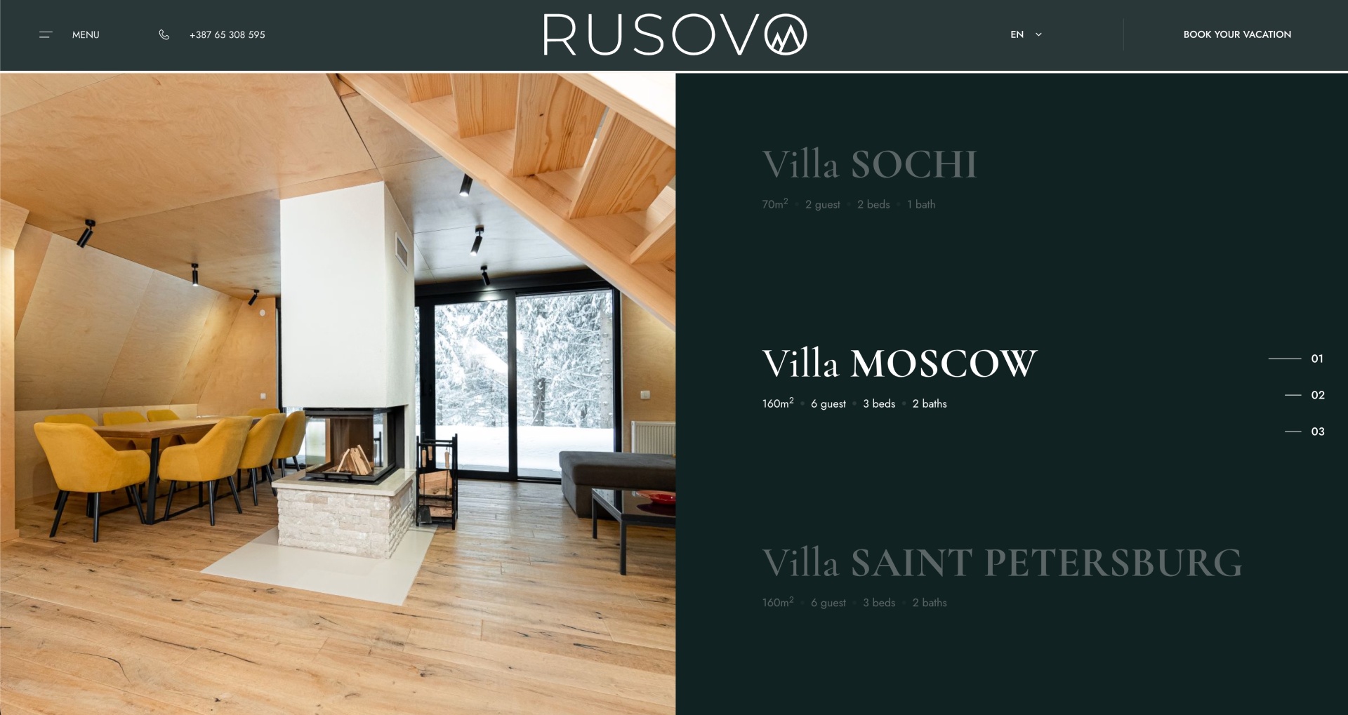 Rusovo resort website launch